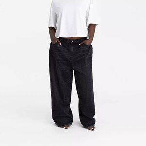 KBB by Kahlana The Rachel Jean Low Rise & Wide Leg Black Wash Jeans - Size 24 3X